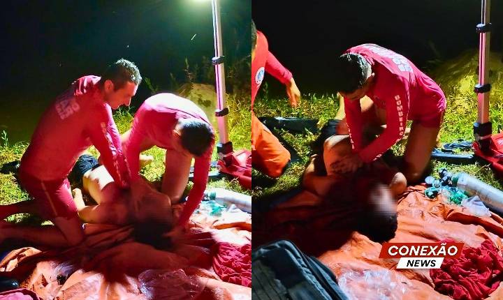 Filho de 16 anos vê pai desaparecer em lagoa e aciona Bombeiros em Piranguinho.