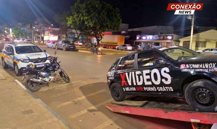 Homem é detido por ato obsceno e veículo com propaganda pornográfica é apreendido no Centro de cidade.