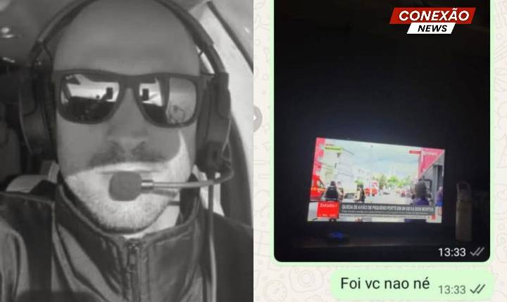 Irmã mandou mensagem para piloto que morreu em queda de avião em BH ao ver notícia na televisão: ‘Foi você não, né?’