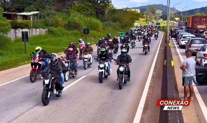 Moto Romaria com 1200 motociclistas passará na BR-459, em Pouso Alegre, rumo a Aparecida neste sábado (18).