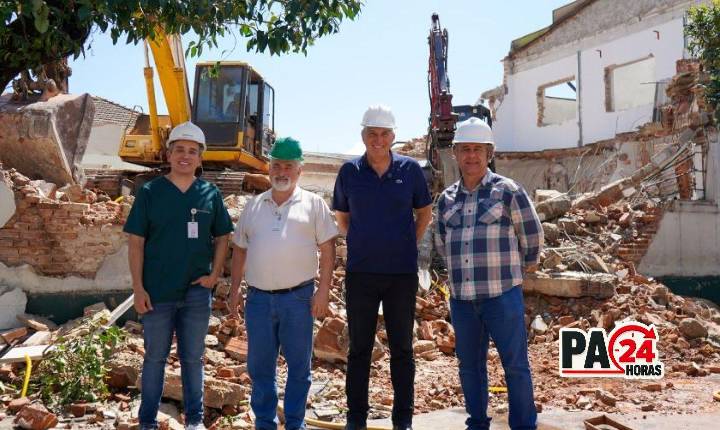 Pouso Alegre terá Hospital Materno Infantil para atendimento a gestantes e crianças; área antiga do Samuel Libânio foi demolida para início da obra.