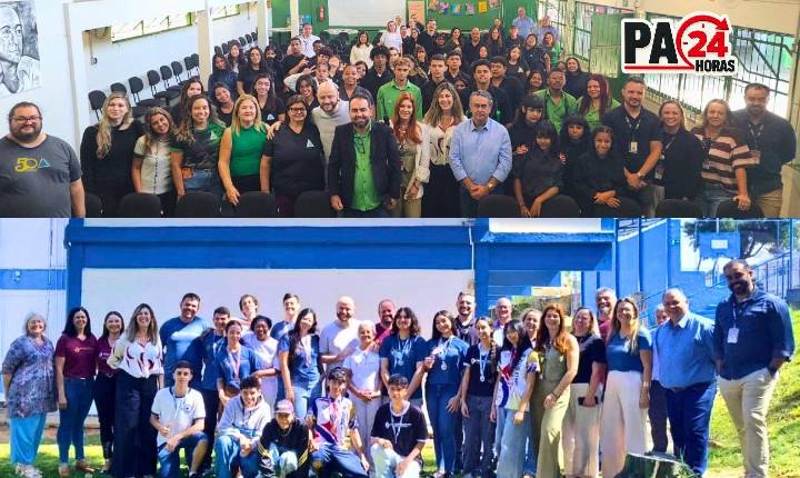 Secretário de Educação visita escolas Polivalente e Presidente Bernardes em Pouso Alegre.