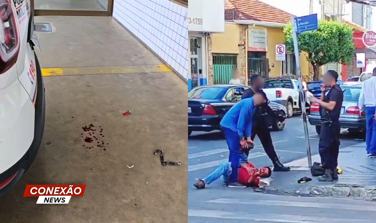 Segurança é esfaqueado ao tentar impedir furto em supermercado de Pouso Alegre (MG).