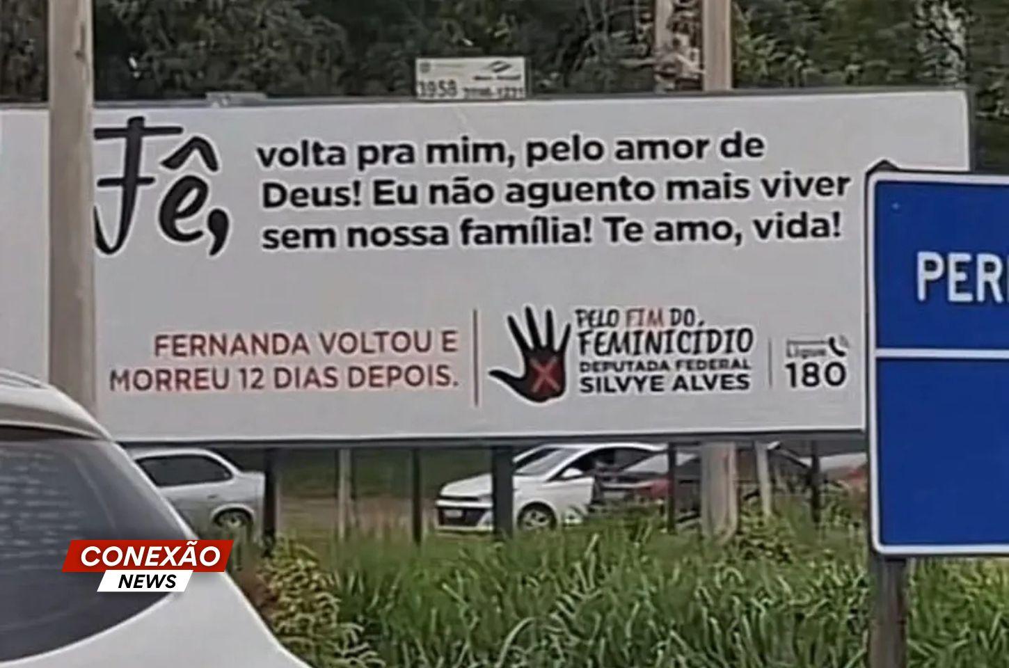 Outdoor sobre feminicídio viraliza e amplia debate nas redes sociais.