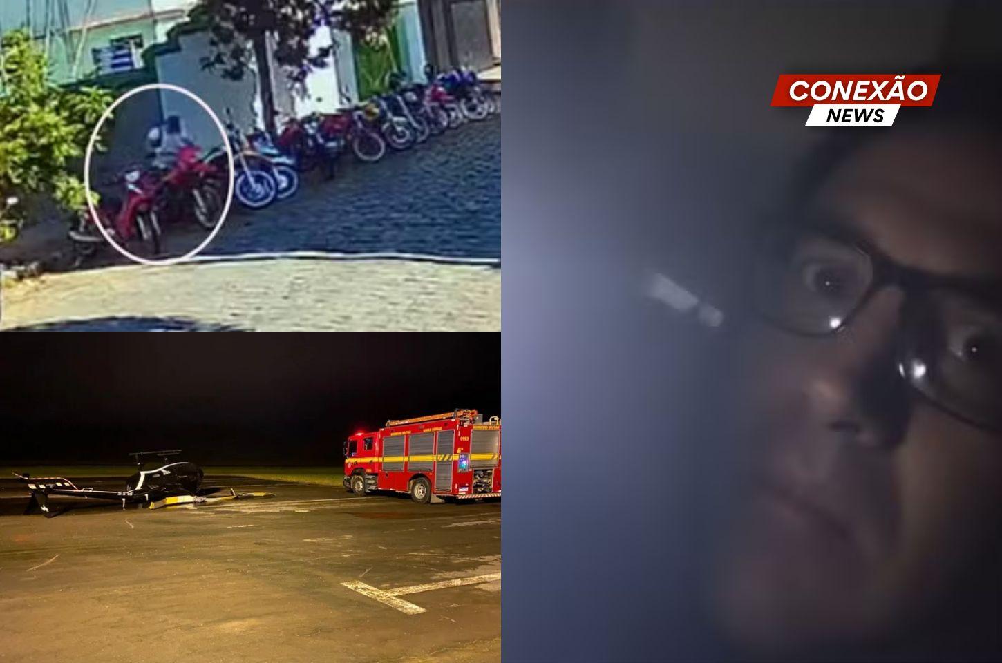 Homem que tentou furtar helicóptero em Caxambu rompe tornozeleira, furta moto em São Lourenço e é preso no aeroporto de Congonhas.